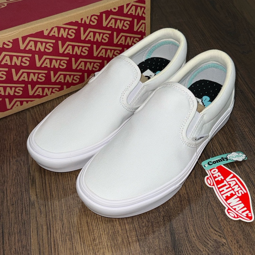 Vans Classic White Slip-On Shoes